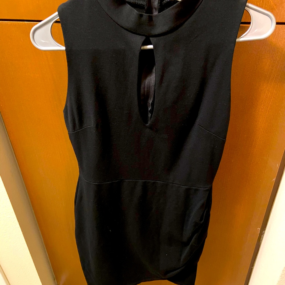 Black Windsor Asymmetrical Bodycon dress
